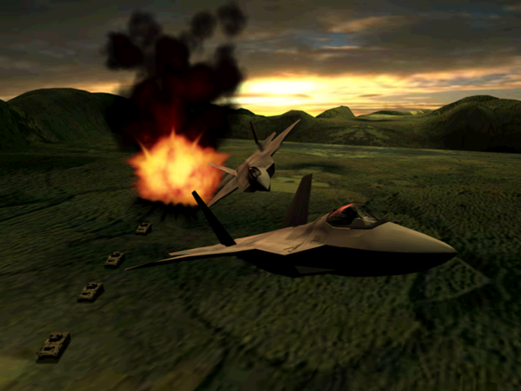 F22 Air Dominance Fighter wallpaper from the Infogrames E3 1998 press kit