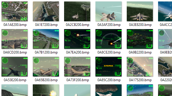 a folder full of perfectly extracted BMP images