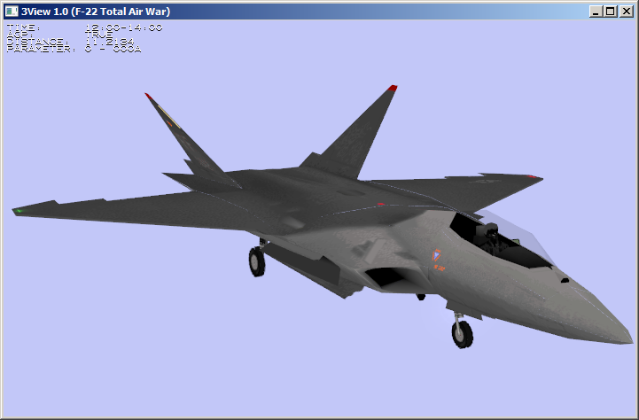 3View displaying the F-22 model from Total Air War